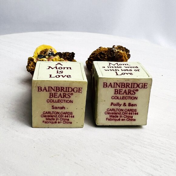 Bainbridge Bears "Mom is Love" Sarah Polly Ben Carlton Cards Vintage Figurines - Picture 5 of 10